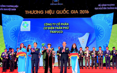 Công ty Cổ phần Cơ điện Trần Phú cho biết đây là lần thứ 2 liên tiếp được công nhận đạt “Thương hiệu Quốc gia - Vietnam Value”.
