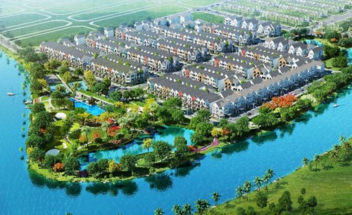 Quy hoạch tổng thể của Park Riverside Premium với những điểm nhấn độc đáo về kiến trúc và cảnh quan bên dòng sông.<br>