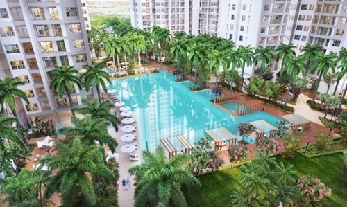 Hồ bơi 2.000 m2 - điểm nhấn tạo đẳng cấp trong chuỗi tiện ích nội khu.