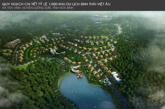 Sơ đồ quy hoạch tổng thể khu đô thị sinh thái Việt Âu.