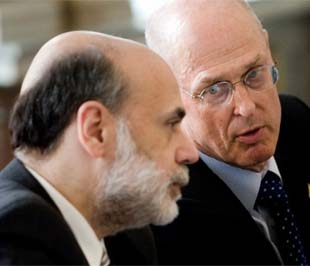 Chủ tịch FED Ben Bernanke (bên trái) và Bộ trưởng Bộ Pg88ok giải trí thể thao, casino, bắn cá và slot Mỹ Henry Paulson - Ảnh: Getty Images.