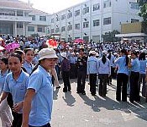 Đình công tại Công ty Freedend, vụ đình công có nhiều công nhân tham gia nhất từ trước đến nay tại Tp.HCM.