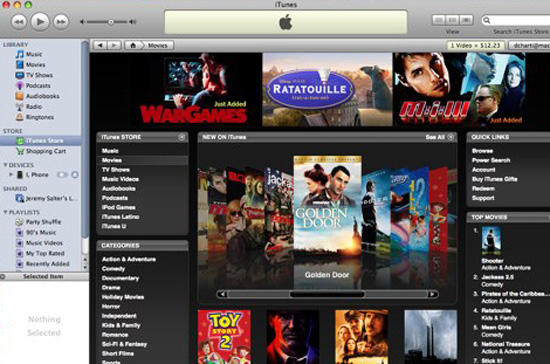 Hiện iTunes có trên 20 triệu bài hát và số đầu phim khổng lồ đến từ các hãng sản xuất lớn.