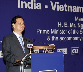 Thủ tướng Nguyễn Tấn Dũng phát biểu trước cộng đồng 6Pg88.con độc quyền mỗi ngày hai nước Việt Nam, Ấn Độ.
