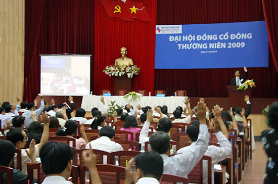 Hiện các Pg88 com chính chủ cổ phần đã tổ chức đại hội cổ đông và thông qua định hướng tăng vốn điều lệ trong năm 2010.