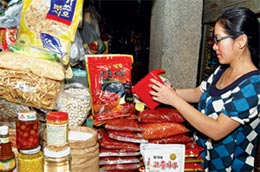 Một góc gia vị của Hàn Quốc.