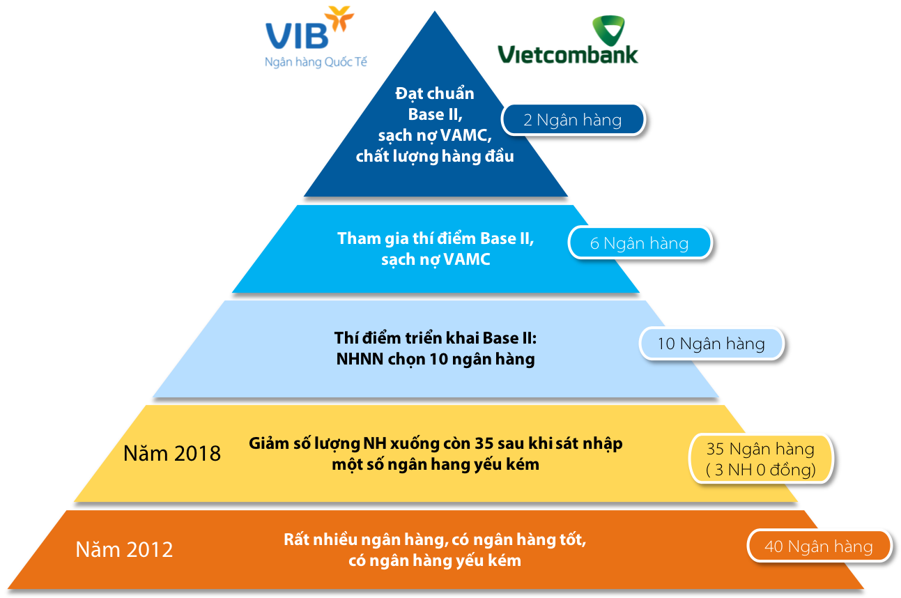 VIB và Vietcombank dẫn đầu cuộc đua Basel II như thế nào? - Ảnh 1.