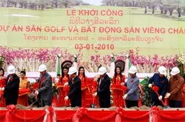 Quang cảnh buổi lễ khởi công - Ảnh: Phạm Văn Kiên.