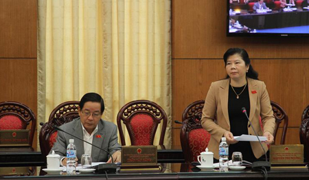 Theo Trưởng ban Công tác đại biểu Nguyễn Thị Nương, cử tri đánh giá cao các phiên chất vấn ở PG88 ⭐ Link trang chủ số 1 nhà cái PG88 com casino slot - Ảnh: N.H<br>