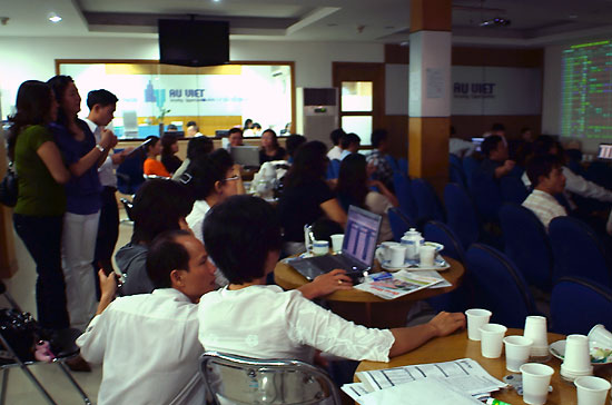 Sàn giao dịch của Công ty Cổ phần 6Pg88.com nhà cái Âu Việt - AVSC - Ảnh: Quang Liên.