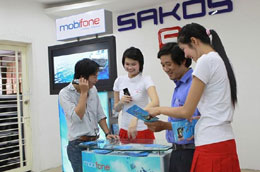 Khách hàng sử dụng dịch vụ 3G của MobiFone.