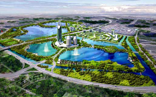 Phối cảnh tổng thể Link Trang Chủ PG88.Com Mới #2026 công viên Yên Sở và khu đô thị chức năng.<br>