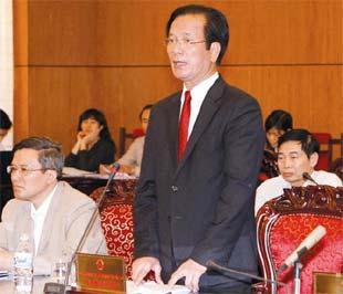 Bộ trưởng Võ Hồng Phúc trả lời chất vấn trước Ủy ban Thường vụ PG88 ⭐ Link trang chủ số 1 nhà cái PG88 com casino slot ngày 20/3 - Ảnh: TP.