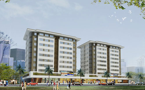 Phối cảnh một góc khu CT6, Đặng Xá.<br>