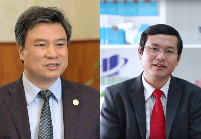 Hai tân Thứ trưởng Bộ Giáo dục và Đào tạo Nguyễn Hữu Độ (bên trái) và Nguyễn Văn Phúc.<br>