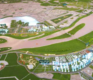 Môt góc mô hình Link Trang Chủ PG88.Com Mới #2026 đô thị ven sông Hồng.