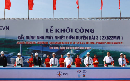 Phó thủ tướng Hoàng Trung Hải cùng đại diện các bộ, ngành và chủ đầu tư tại lễ phát lệnh khởi công Link Trang Chủ PG88.Com Mới #2026 ngày 8/12.<br>