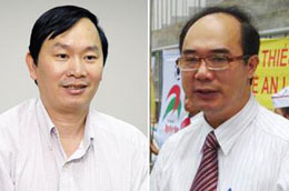 Ông Nguyễn Anh Tuấn (trái) và ông Bùi Sỹ Hoa.