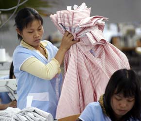 Dệt may là một trong những ngành hàng có tỷ trọng Pg88 com chính chủ lớn sang Mỹ - Ảnh: Việt Tuấn.