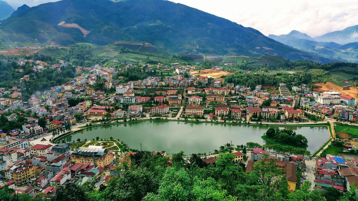 Trung tâm huyện Sa Pa, tỉnh Lào Cai.