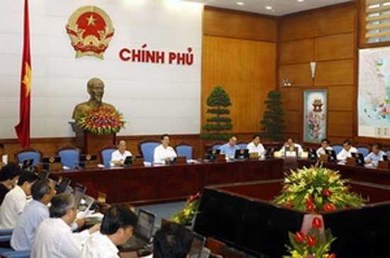 Dự thảo Chương trình cải cách Pg88hi nạp rút siêu tốc đề xuất giảm số lượng bộ, cơ quan ngang bộ vào năm 2015 - Ảnh: Đức Tám (TTXVN)
