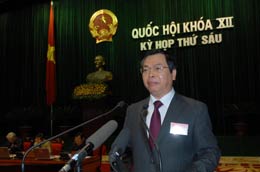 Bộ trưởng Bộ Công thương Vũ Huy Hoàng: Cần nhìn nhận công bằng về thủy điện - Ảnh: TTXVN.