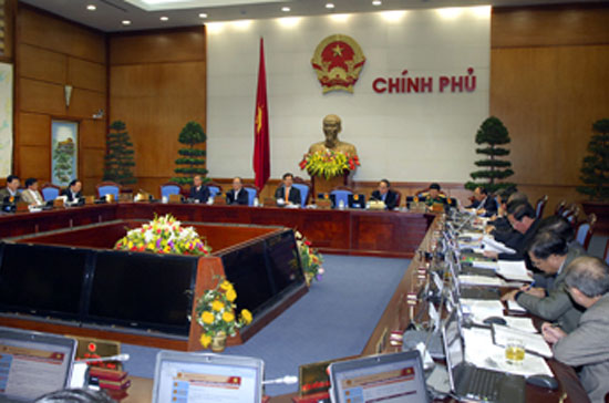 Phiên họp Chính phủ thường kỳ tháng 3/2011 - Ảnh: Chinhphu.vn.