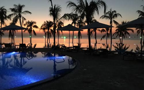 Một góc nhìn ra biển vào đêm tại Novotel Phu Quoc Resort.
