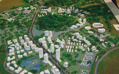 Phối cảnh khu đô thị sinh thái Chúc Sơn.<br>
