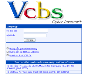 VCBS giới hạn nhận 3.000 lệnh đặt qua Internet mỗi phiên.