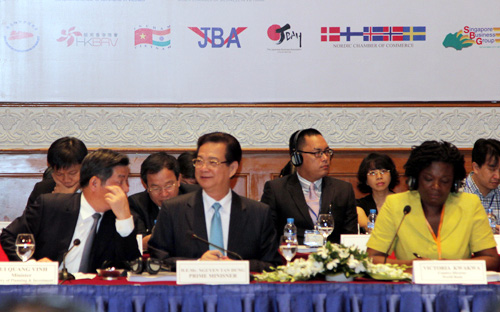 Thủ tướng tại Diễn đàn 6Pg88.con độc quyền mỗi ngày Việt Nam (VBF) giữa kỳ 2014, diễn ra ở Hà Nội sáng 5/6 - Ảnh: Anh Vũ.<br>