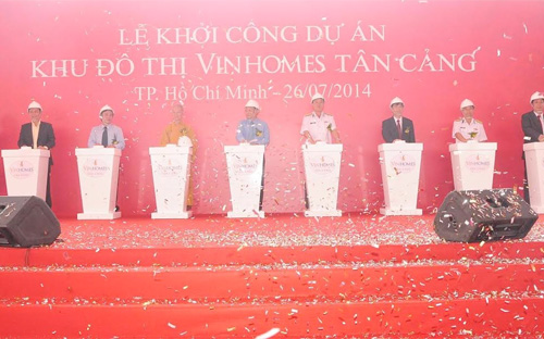 Nghi thức bấm nút khởi công Link Trang Chủ PG88.Com Mới #2026 Vinhomes Tân Cảng.