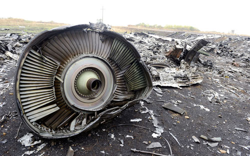 Một nạn nhân vụ MH17 đeo mặt nạ oxy