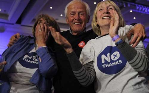 Scotland không đủ phiếu để ly khai khỏi Liên hiệp Anh
