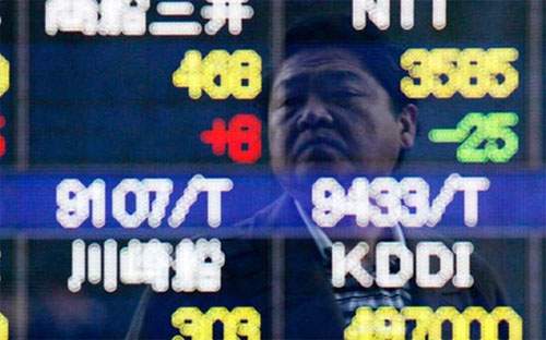 Ngay lúc mở cửa, chỉ số Nikkei của thị trường 6Pg88.com nhà cái Nhật đã mất 1,6% - Ảnh: AP.<br>