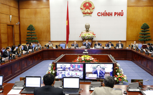 Một phiên họp thường kỳ của Chính phủ.<br>