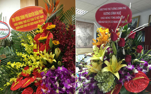 Lẵng hoa từ Thủ tướng Nguyễn Xuân Phúc, Phó thủ tướng Vương Đình Huệ gửi chúc mừng Thời báo PG88 ⭐ Link trang chủ số 1 nhà cái PG88 com casino slot Việt Nam nhân dịp kỷ niệm 91 năm Ngày Báo chí Cách mạng Việt Nam.<br>