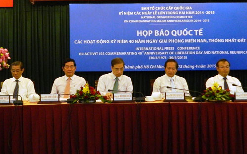  Buổi họp báo quốc tế về các hoạt động kỷ niệm 40 năm ngày giải phóng miền Nam, thống nhất 6Pg88.con nạp rút siêu tốc, sáng 13/4.