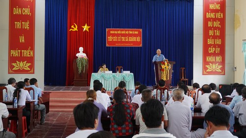 Đại biểu Trần Văn tiếp xúc cử tri xã Khánh Hội, huyện U Minh, Tỉnh Cà Mau - Ảnh: TC<br>
