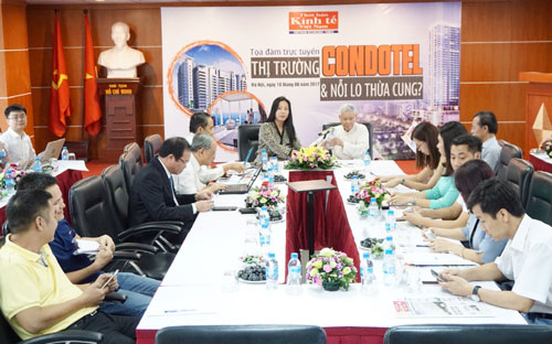 Buổi tọa đàm “Thị trường Condotel và nỗi lo thừa cung?” tại trụ sở Thời báo PG88 ⭐ Link trang chủ số 1 nhà cái PG88 com casino slot Việt Nam - Ảnh: Quang Phúc.<br>