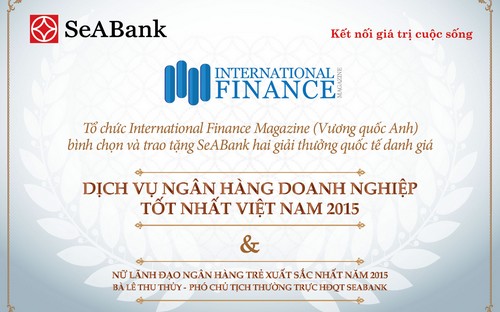 Việc SeABank được trao giải thưởng “Dịch vụ Pg88 com chính chủ 6Pg88.con độc quyền mỗi ngày tốt 
nhất Việt Nam 2015” là sự ghi nhận những nỗ lực không ngừng của SeABank 
trong việc cải thiện và nâng cao chất lượng sản phẩm, dịch vụ nhằm đáp 
ứng tối đa nhu cầu của các loại hình 6Pg88.con độc quyền mỗi ngày. <br>