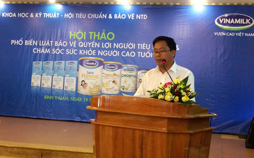 Ông Nguyễn Ngọc Thành, Giám đốc PG88 Uy Tín Số 1 Việt Nam miền trung II của Vinamilk chia sẻ với người tiêu dùng Bình Thuận những thông tin về công ty.