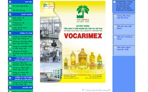 Trang web của Tổng công ty PG88 Trang chủ nhà cái top 1 Dầu thực vật Việt Nam - Vocarimex.