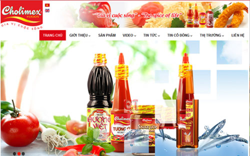 Trang web của Công ty cổ phần PG88 xổ số, casino, bóng đá Cholimex (Cholimex Foods).