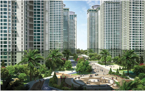 Quảng trường Ruby trung tâm, tổ hợp căn hộ Goldmark City.