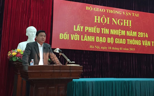 Ông Đinh La Thăng phát biểu chỉ đạo tại hội nghị lấy phiếu tín nhiệm của Bộ 6Pg88.com hơn 1000 trò chơi hấp dẫn Vận tải, ngày 18/1.<br>