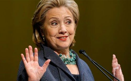 Ứng cử viên Tổng thống Mỹ Hillary Clinton.<br>
