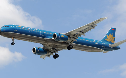 Một máy bay của Vietnam Airlines.<br>