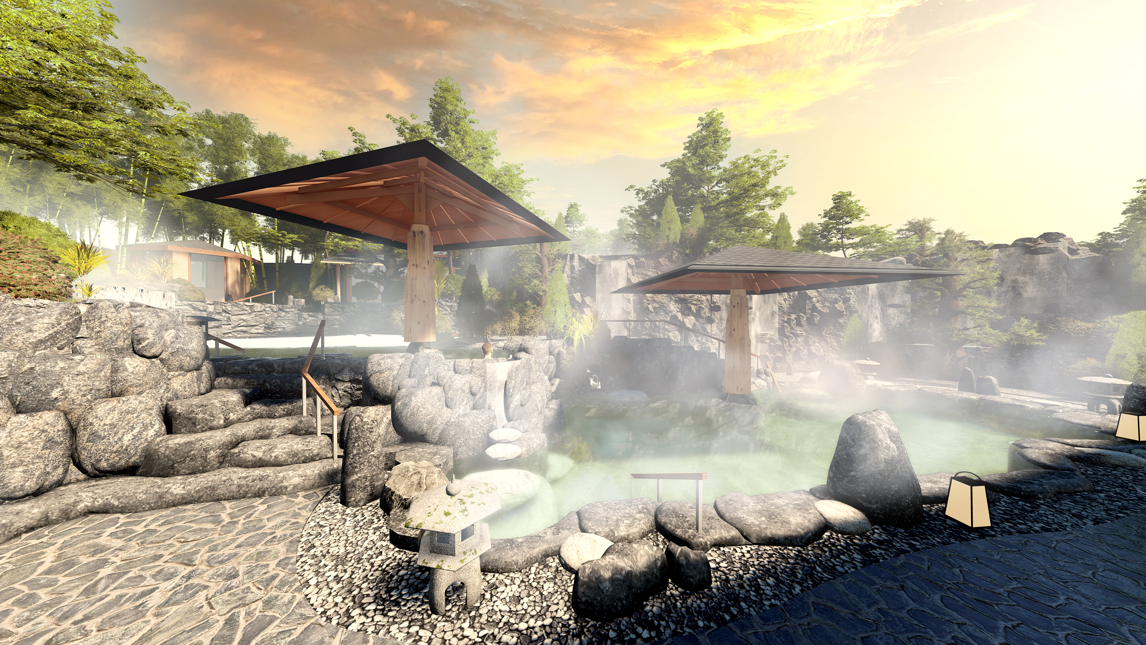 D&ograve;ng kho&aacute;ng n&oacute;ng tại Kawara My An Onsen Resort được đ&aacute;nh gi&aacute; l&agrave; gi&agrave;u lưu huỳnh v&agrave; kho&aacute;ng chất bậc nhất, rất c&oacute; lợi cho sức khỏe.