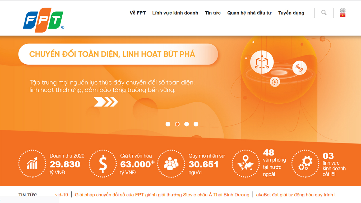 4 tháng, FPT lãi ròng tăng 20% so với cùng kỳ